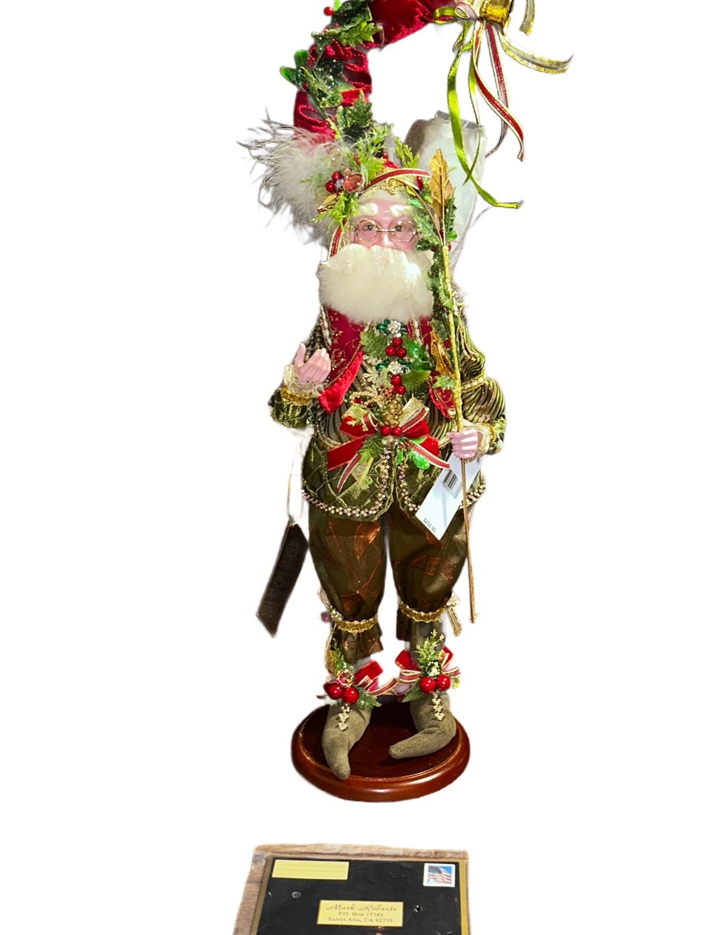 Mark Roberts ~  Holly & Ivy Fairy ~ Holiday ~ 22” in. Figurine W/ Base ~ New